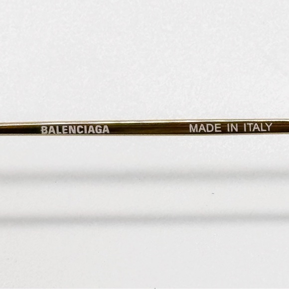 NEW BALENCIAGA BB0194S 002 GOLD GEOMETRIC WOMEN SUNGLASSES BALENCIAGA - Picture 9 of 10